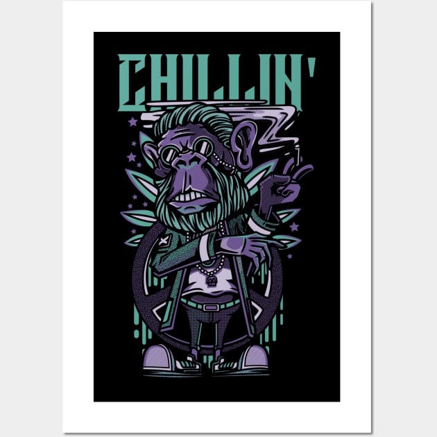 Chillin' Monkey Wall Art by JonesCreations